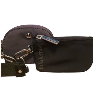 Lululemon Dual Pouch Wristlet in Black and Gray
